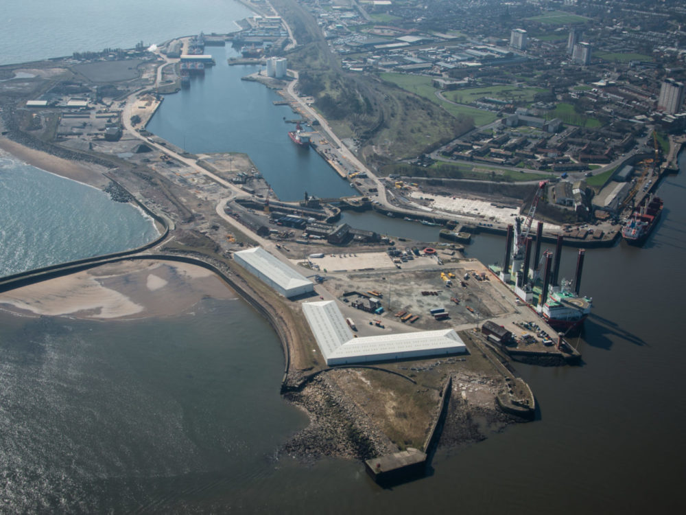 Port of Sunderland Ariel View Corporation Quay - Energy Gateway North East England