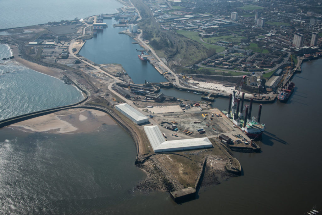 Port of Sunderland Ariel View Corporation Quay - Energy Gateway North East England