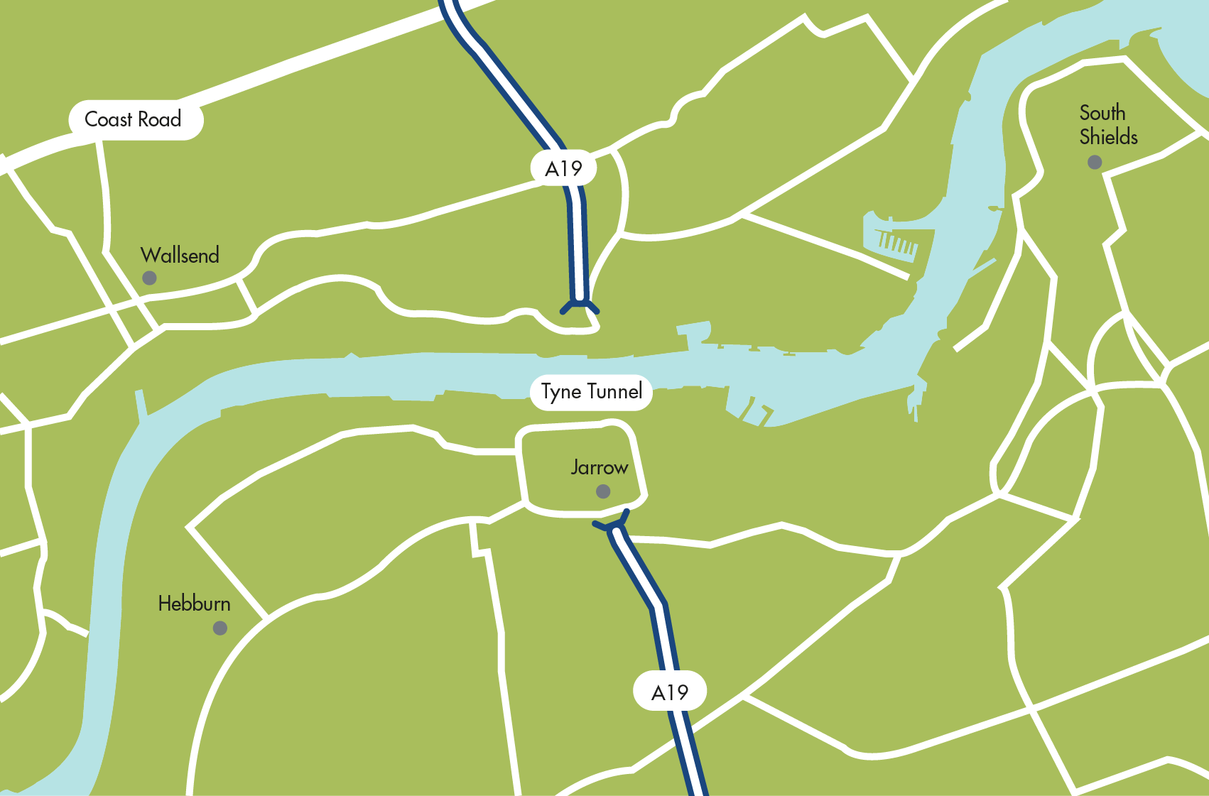 River Tyne Map, Energy Gateway North East England