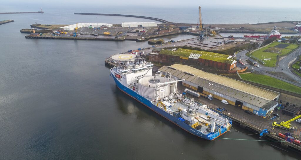 Port of Sunderland Victoria spooling offshore cable