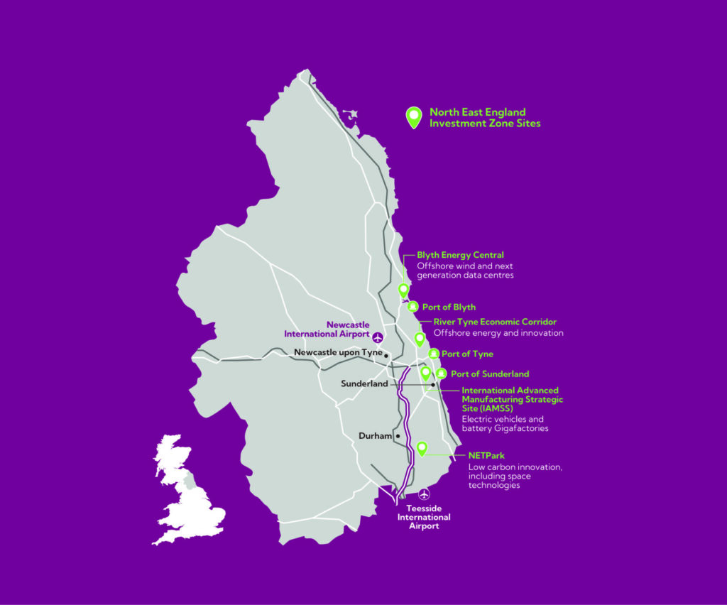 North East Enterprise Zone Map